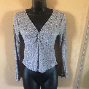 Ribbed long sleeve top